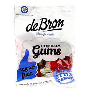 De Bron Kersen gums/cherry gums suikervrij