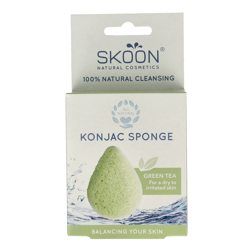 Skoon Konjac spons green tea bio