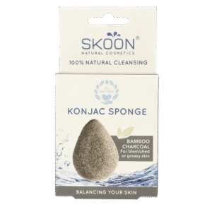 Skoon Konjac spons bamboo charcoal bio