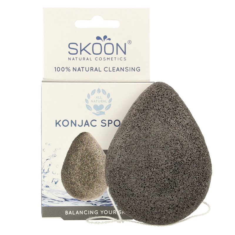 Skoon Konjac spons bamboo charcoal bio - Afbeelding 2