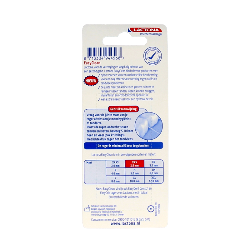 Lactona Easyclean XXS long 2.5mm - Afbeelding 2