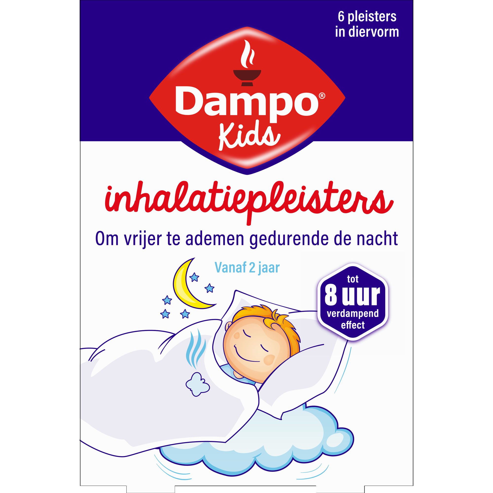 Dampo Kids inhalatiepleister diervormig