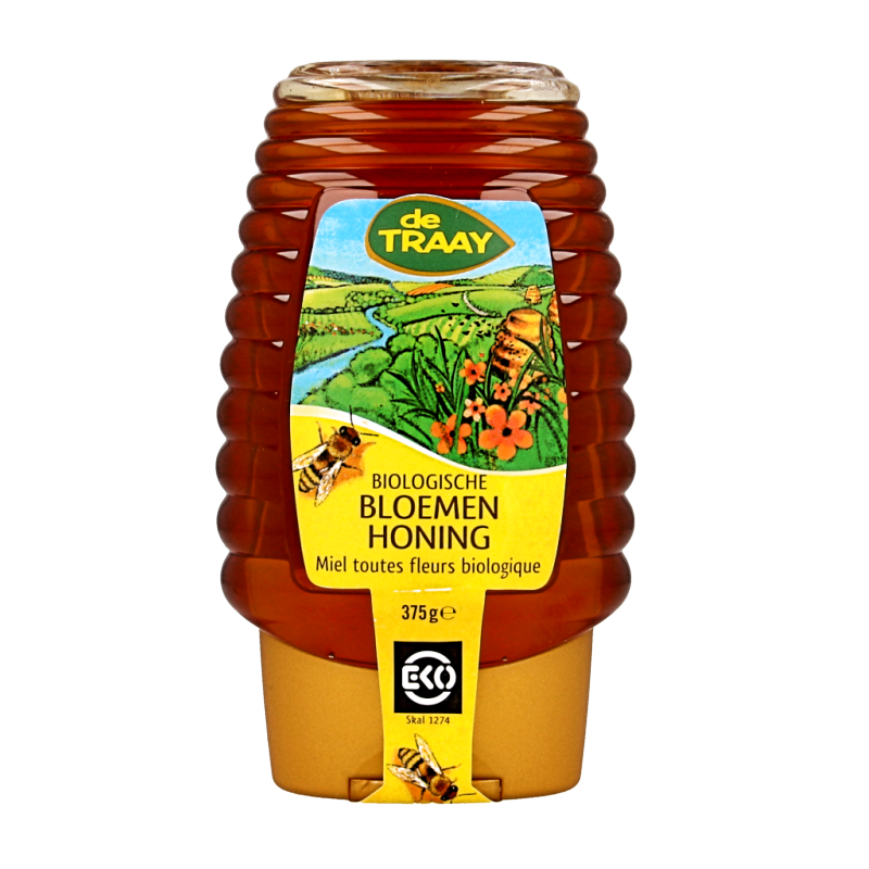 Traay Bloemenhoning knijpfles bio