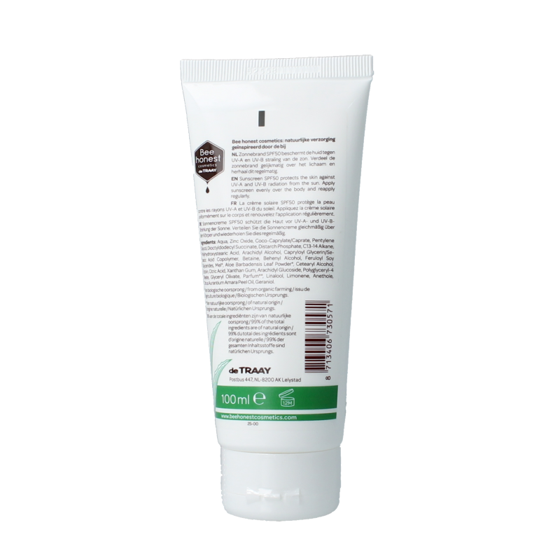 Traay Bee Honest Zonnebrand aloe & honing SPF50 - Afbeelding 2