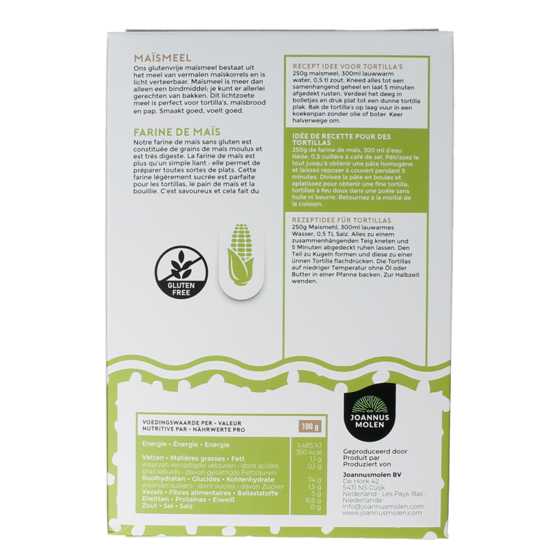 Joannusmolen Maismeel eerste keuze bio - Afbeelding 3