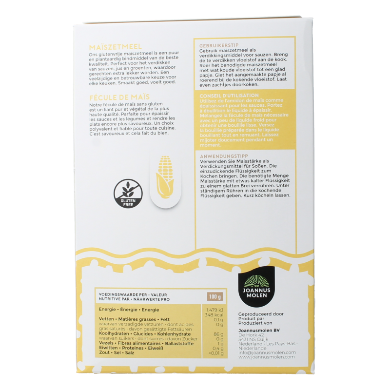Joannusmolen Maiszetmeel eerste keuze bio - Afbeelding 3