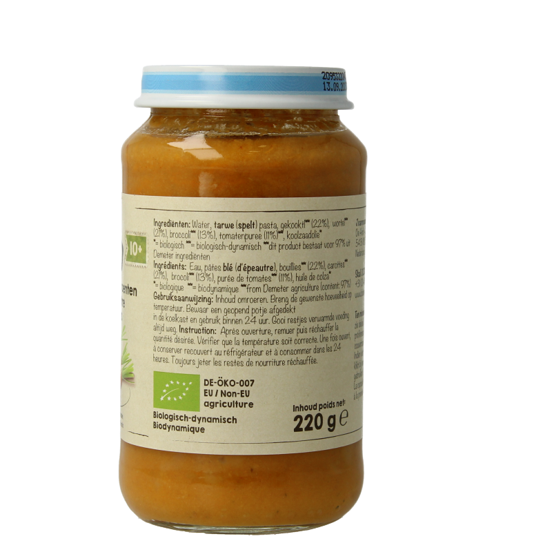 Biobim Speltpasta groente 10+ maanden demeter bio - Afbeelding 2