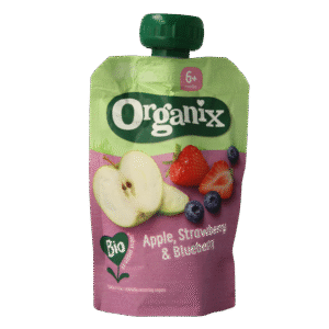 Organix Knijpfruit appel, aardbei en bosbessen 6+M bio