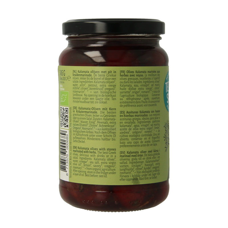 TerraSana Kalamata olijven in kruidenolie bio - Afbeelding 2