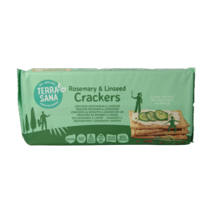 TerraSana Crackers rozemarijn & lijnzaad bio