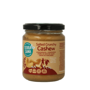 TerraSana Cashewpasta crunchy met himalayazout bio