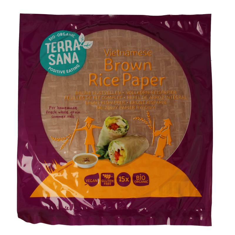 TerraSana Vietnamese bruine rijstvellen bio