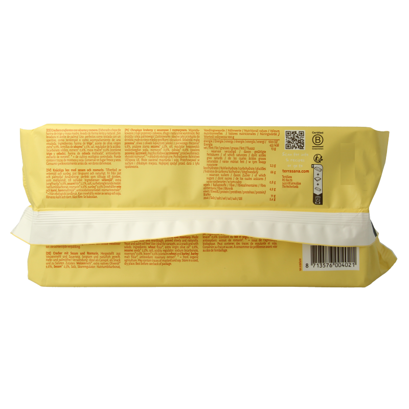 TerraSana Crackers sesam & rozemarijn bio - Afbeelding 2