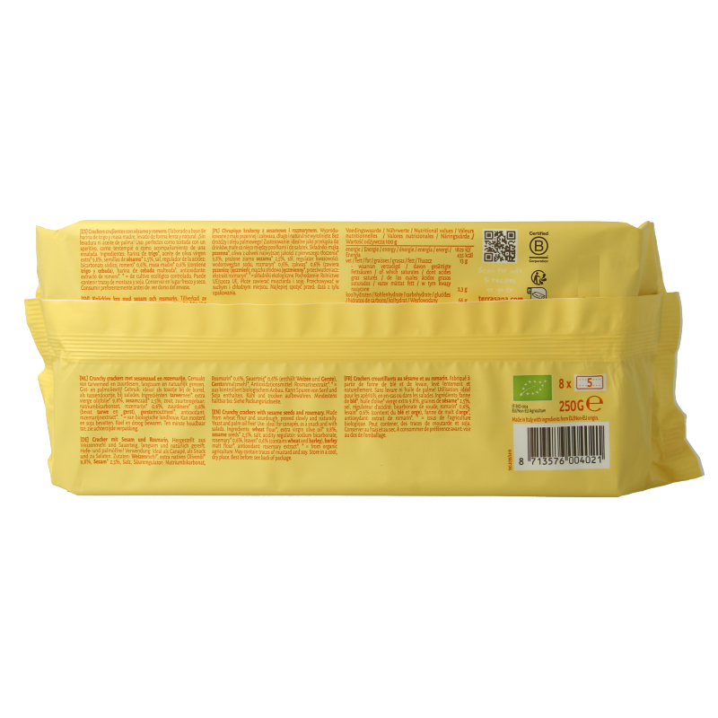 TerraSana Crackers sesam & rozemarijn bio - Afbeelding 3