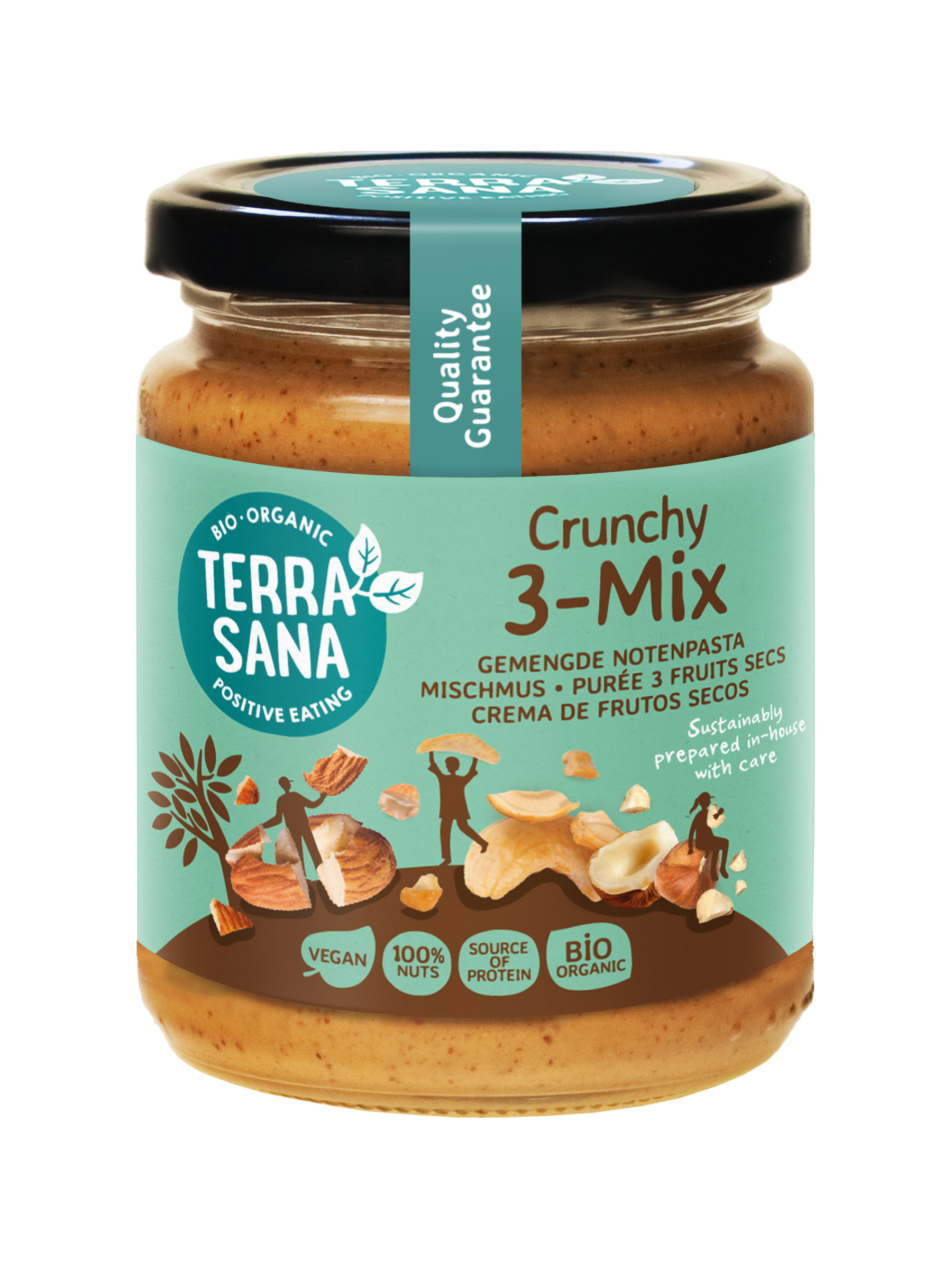 TerraSana 3-Mix crunchy notenpasta bio