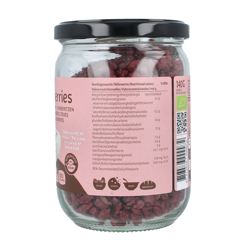TerraSana Raw berberis bessen (zuurbes) bio - Afbeelding 4