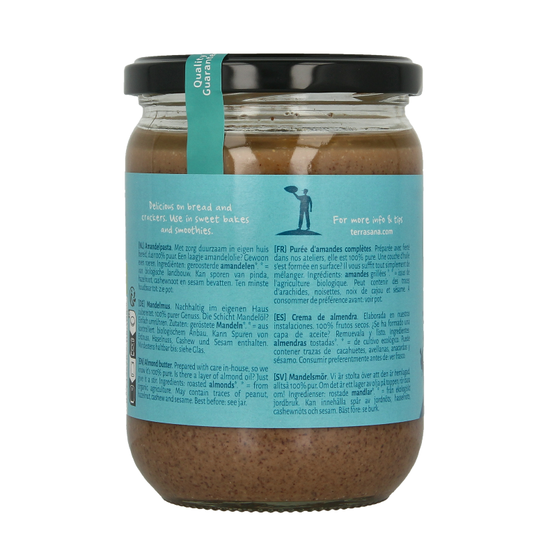 TerraSana Amandelpasta zonder zout bio - Afbeelding 2