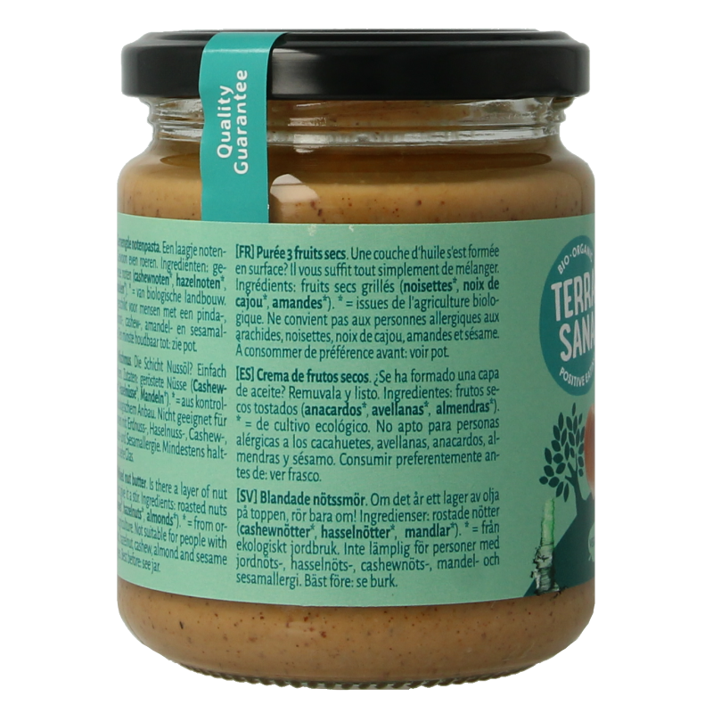 TerraSana 3 mix notenpasta zonder pinda bio - Afbeelding 2