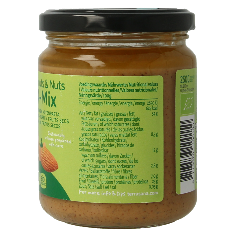 TerraSana 4 mix gemengde notenpasta zonder zout bio - Afbeelding 4