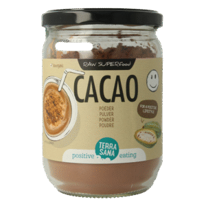 TerraSana Raw cacao antioxidant poeder in glas bio
