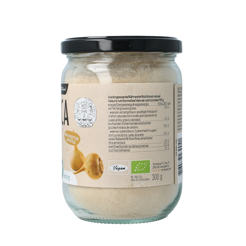 TerraSana Raw maca high energy poeder in glas bio - Afbeelding 4