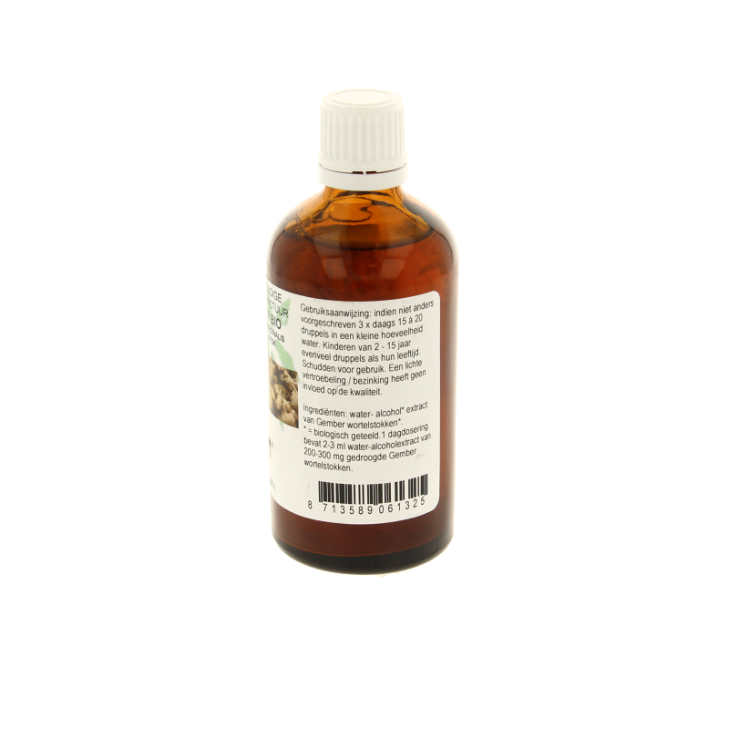 Cruydhof Zingiber officinalis rhiz/gember tinctuur bio - Afbeelding 2