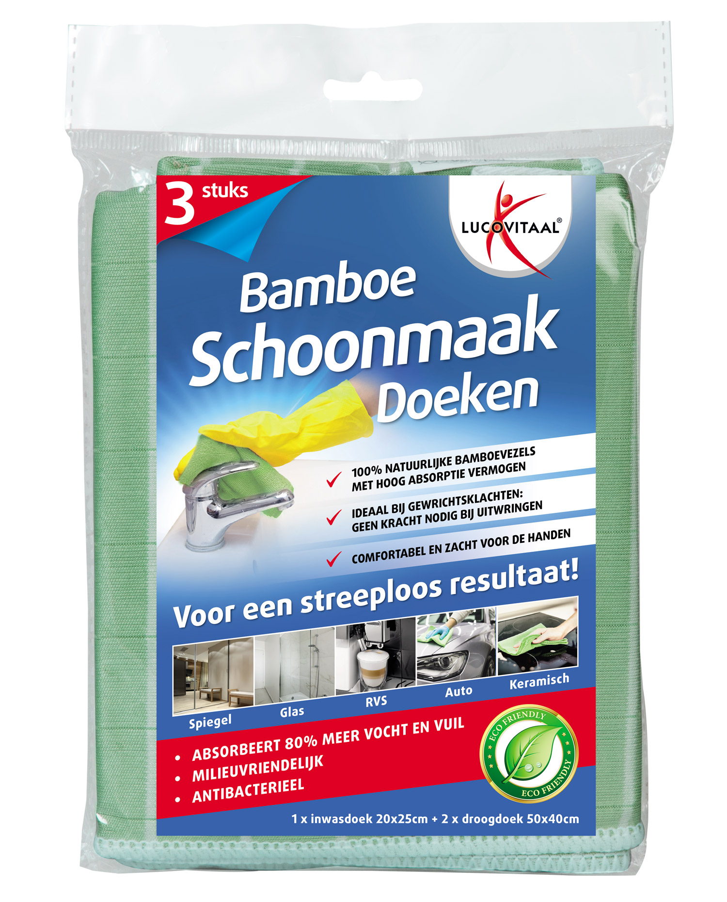 Lucovitaal Bamboe schoonmaakdoek