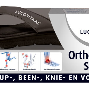 Lucovitaal Orthopedische slippers maat 45-46 zwart