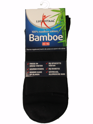 Lucovitaal Bamboe sok lang blauw maat 43-46 - Afbeelding 4