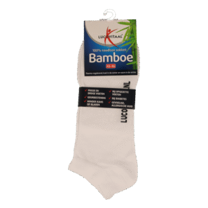 Lucovitaal Bamboe enkelsok wit  maat 43-46
