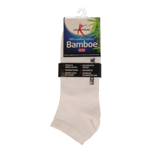 Lucovitaal Bamboe enkelsok wit  maat 47-50