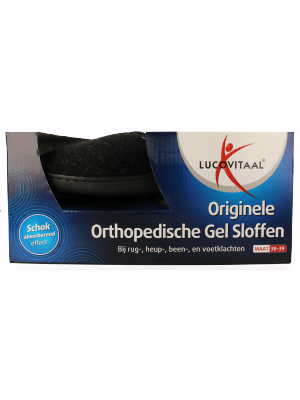 Lucovitaal Orthopedische gel sloffen zwart maat 38-39 - Afbeelding 2