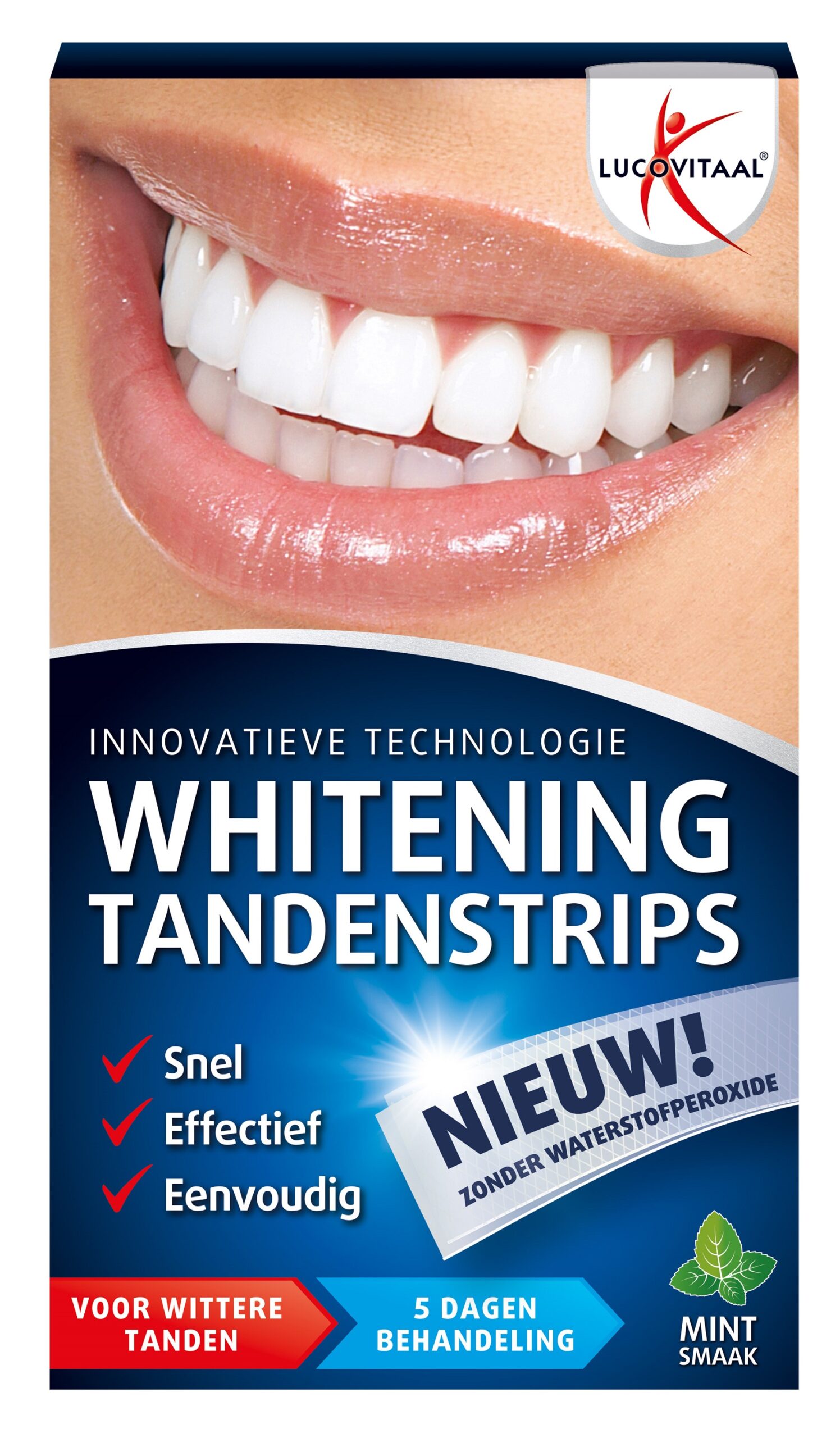 Lucovitaal Whitening tandenstrips mint
