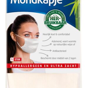 Lucovitaal Bamboe mondkapje wit