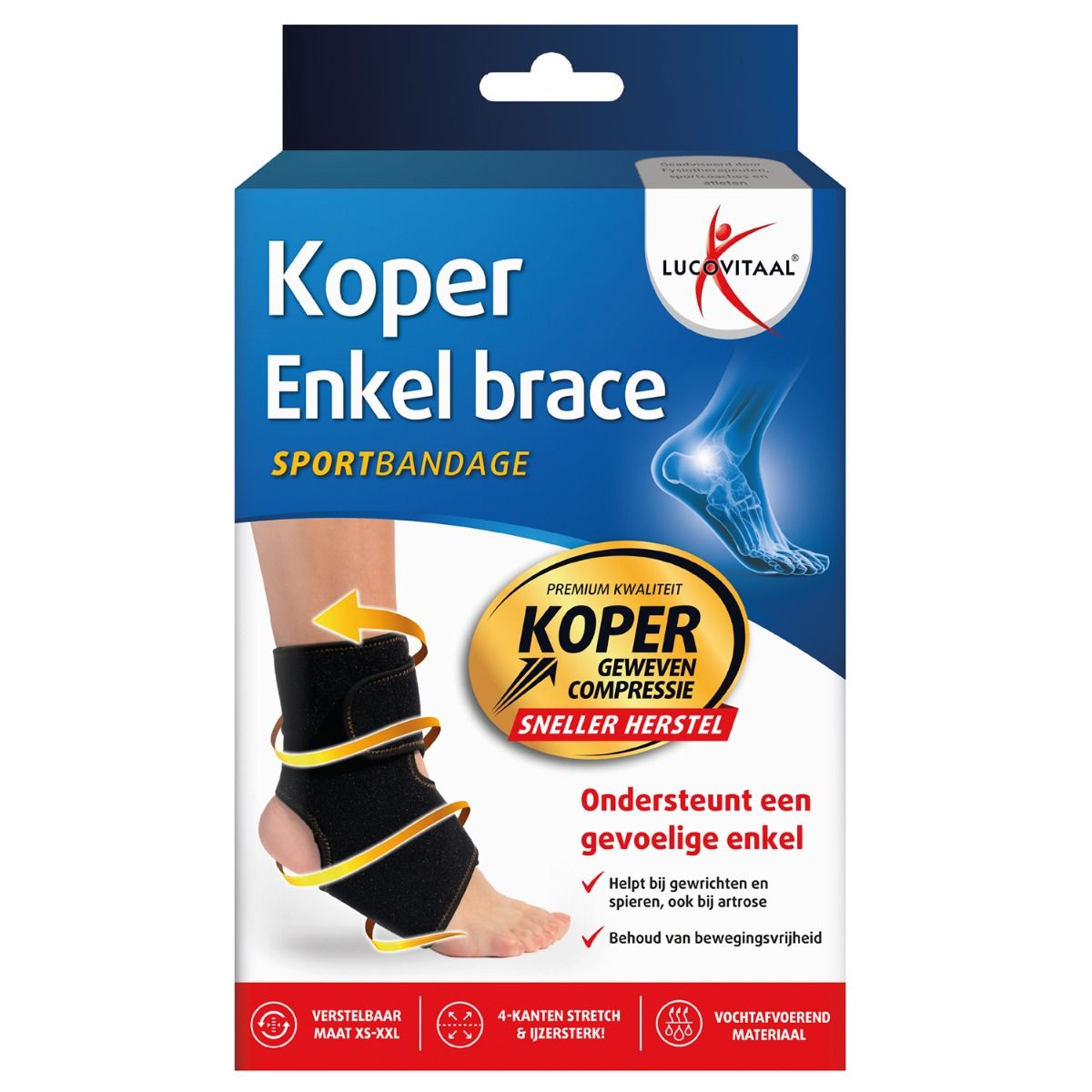 Lucovitaal Brace enkel koper
