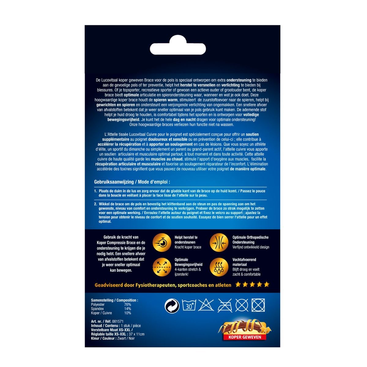 Lucovitaal Brace enkel koper - Afbeelding 2