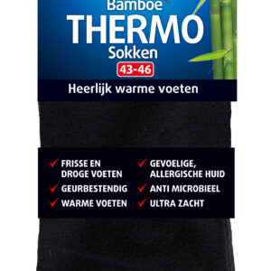 Lucovitaal Bamboe thermosok  maat 43-46