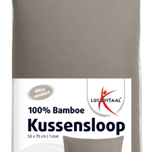Lucovitaal Kussensloop bamboo taupe 50x70
