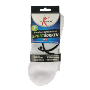 Lucovitaal Sportsok bamboe wit 39-42