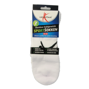 Lucovitaal Sportsok bamboe wit 43-46