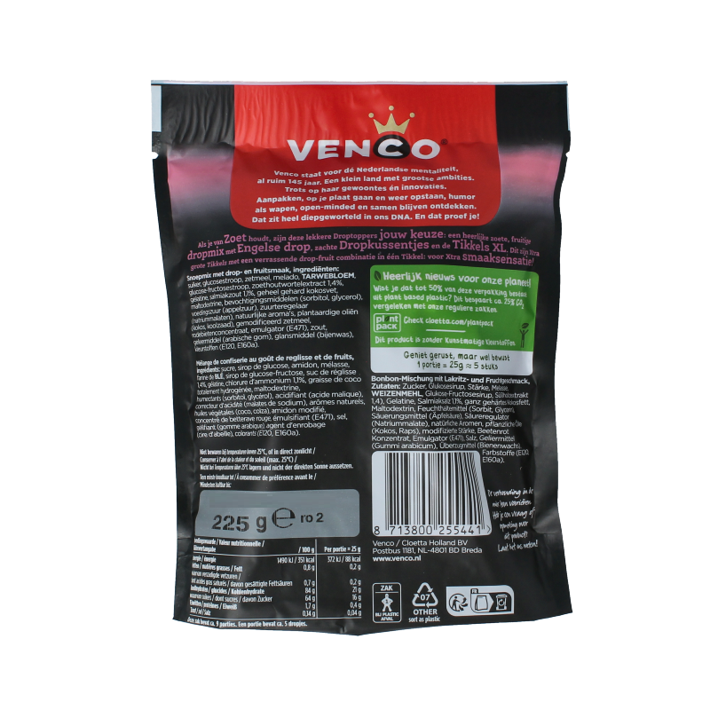 Venco Droptoppers fruitig - Afbeelding 2