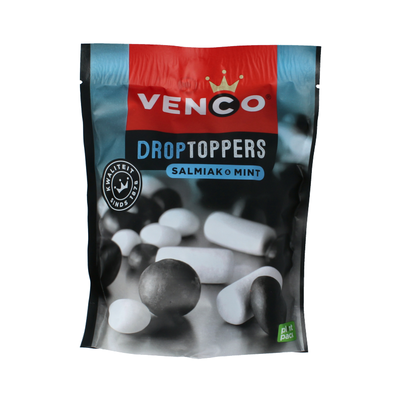 Venco Droptoppers salmiak mint