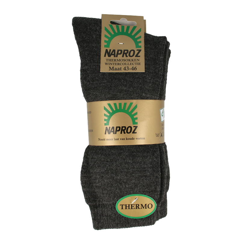 Naproz Thermo sokken grijs maat 43-46