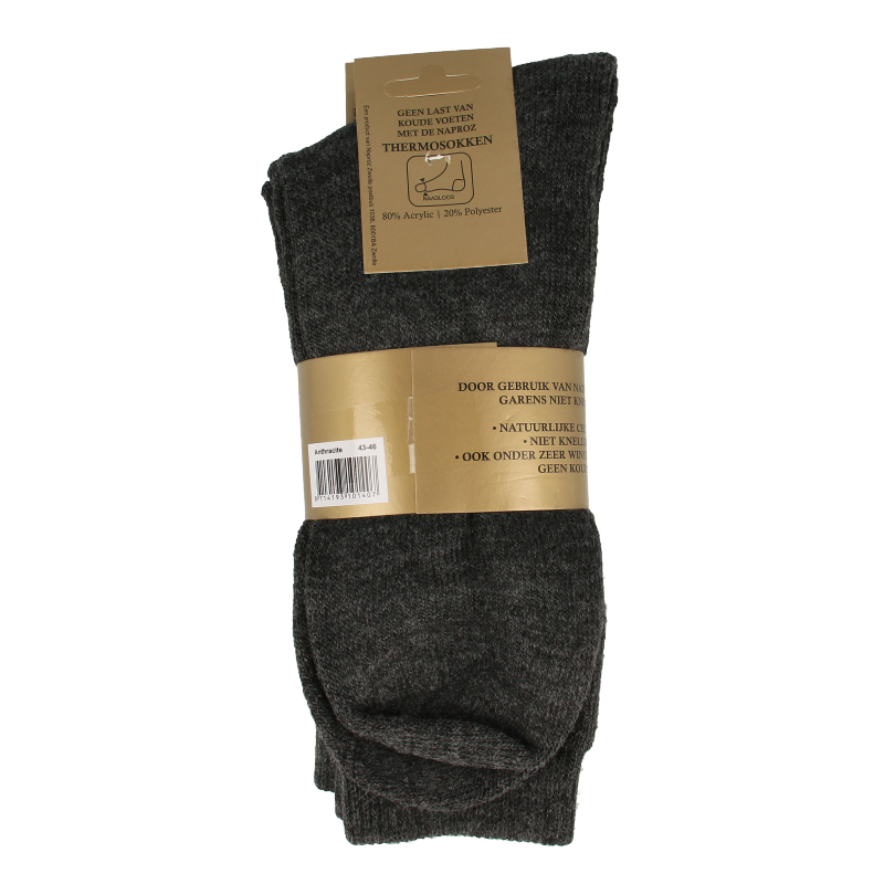 Naproz Thermo sokken grijs maat 43-46 - Afbeelding 3
