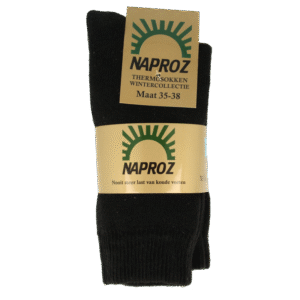 Naproz Thermo sokken zwart maat 35-38