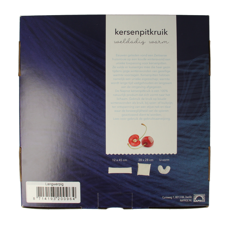 Naproz Kersenpitkruik langwerpig 12 x 45cm - Afbeelding 2