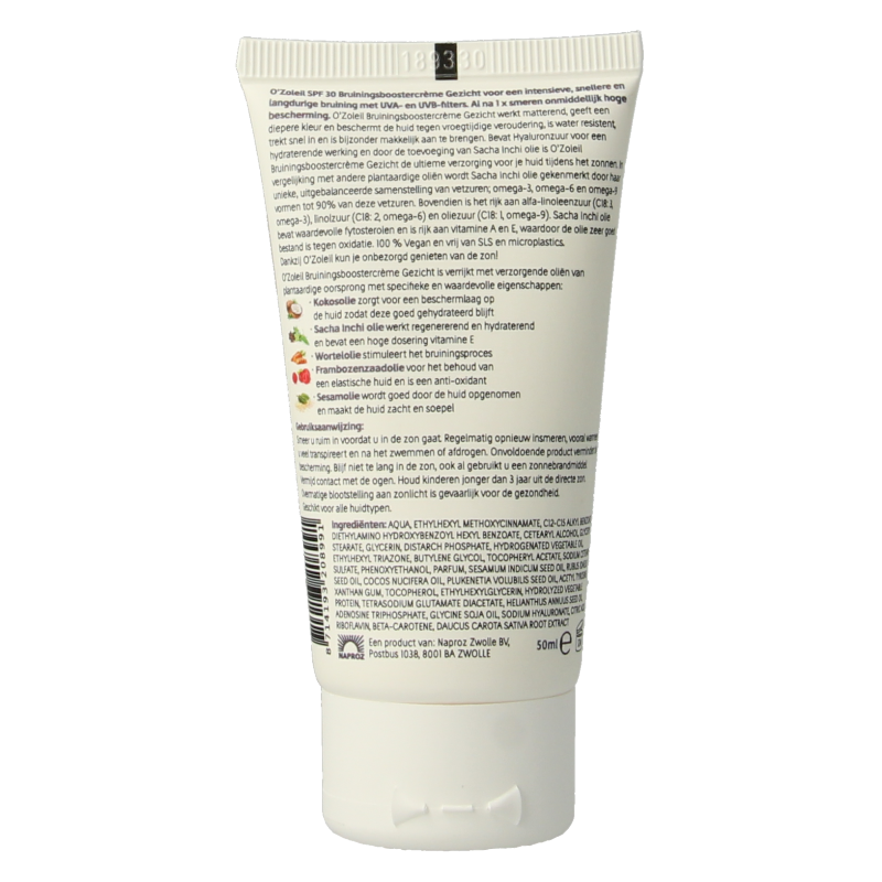 O' Zoleil Bruiningsboostercreme gezicht SPF30 - Afbeelding 2