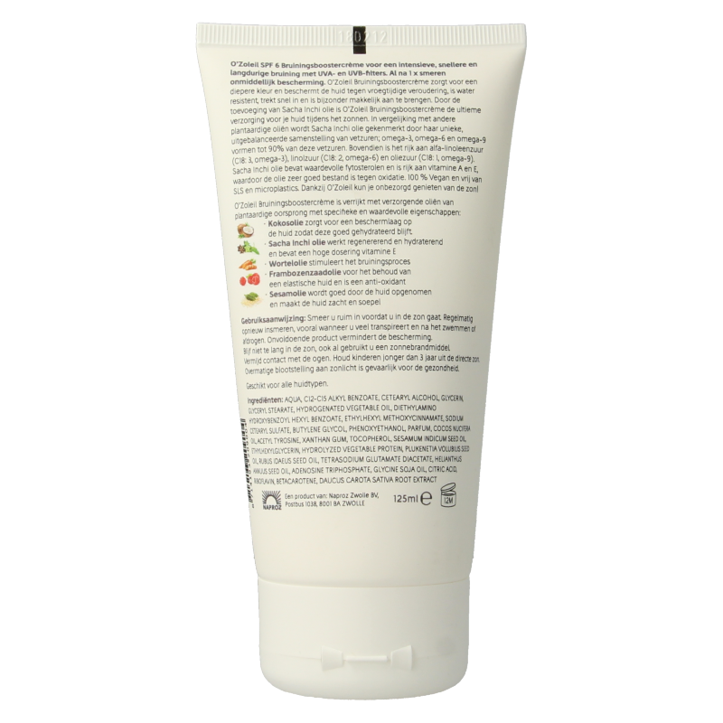 O' Zoleil Bruiningsbooster creme SPF6 - Afbeelding 2