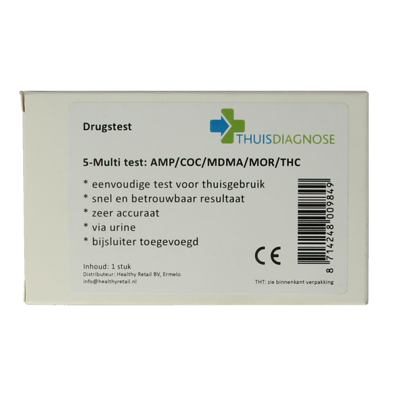 Thuis-diagnose Drugtest urine 5 soorten drugs