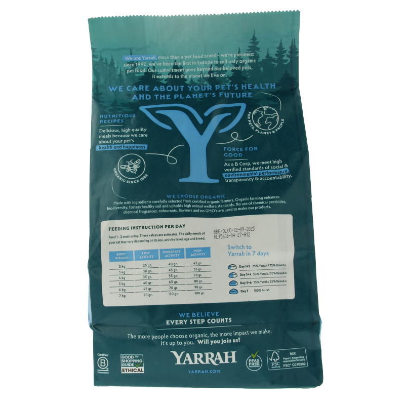 Yarrah Adult kattenvoer met vis bio - Afbeelding 3